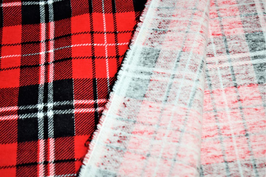 Red Cotton Tartan Print