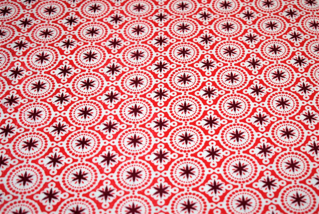 White & Red Cotton Ottomna Print