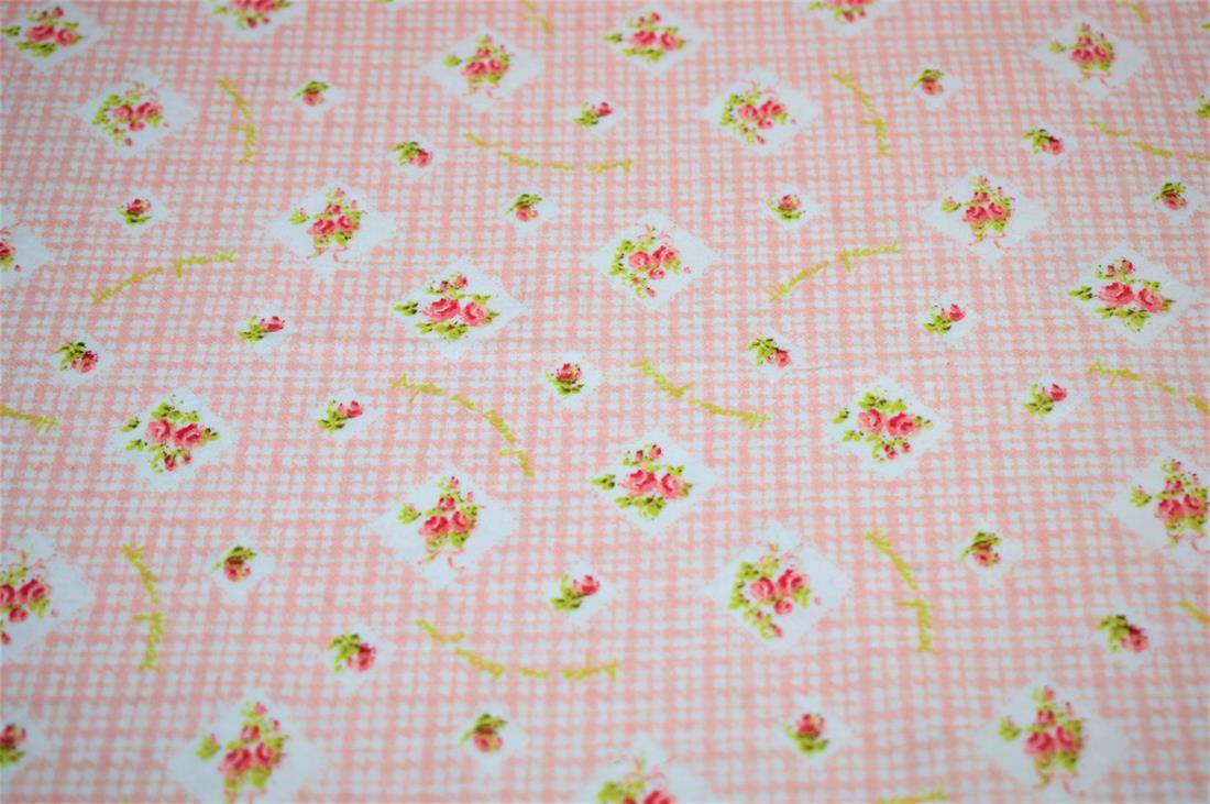 Light Pink Cotton Vintage Print