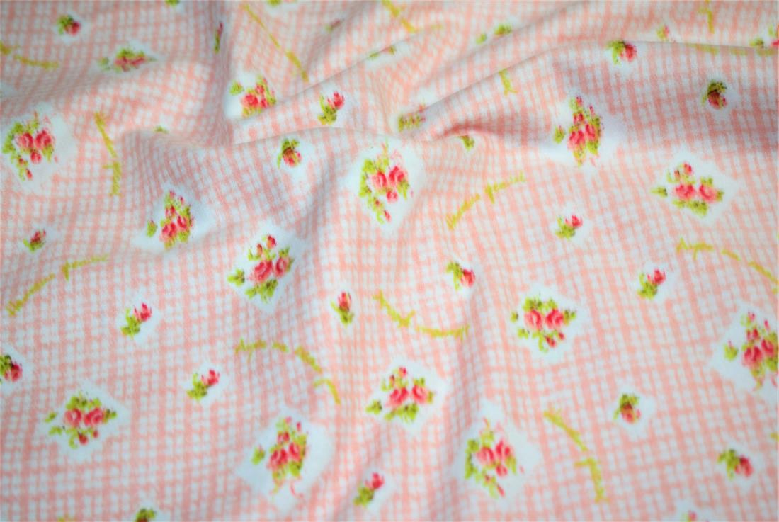 Light Pink Cotton Vintage Print