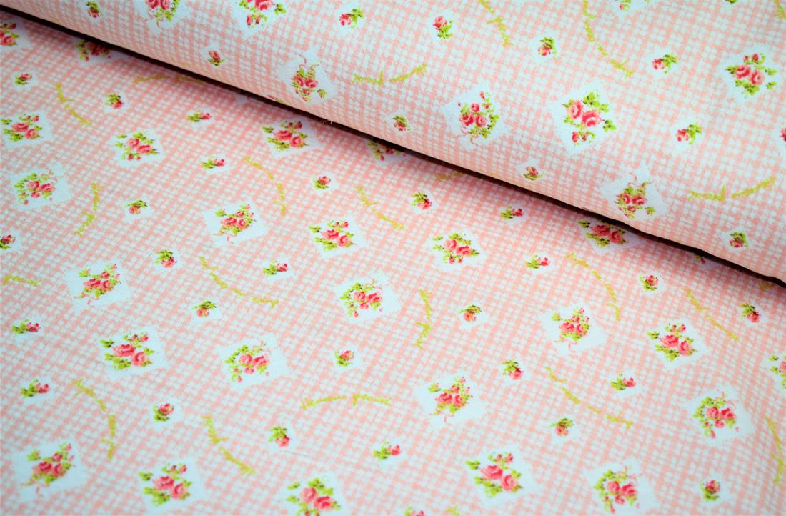 Light Pink Cotton Vintage Print