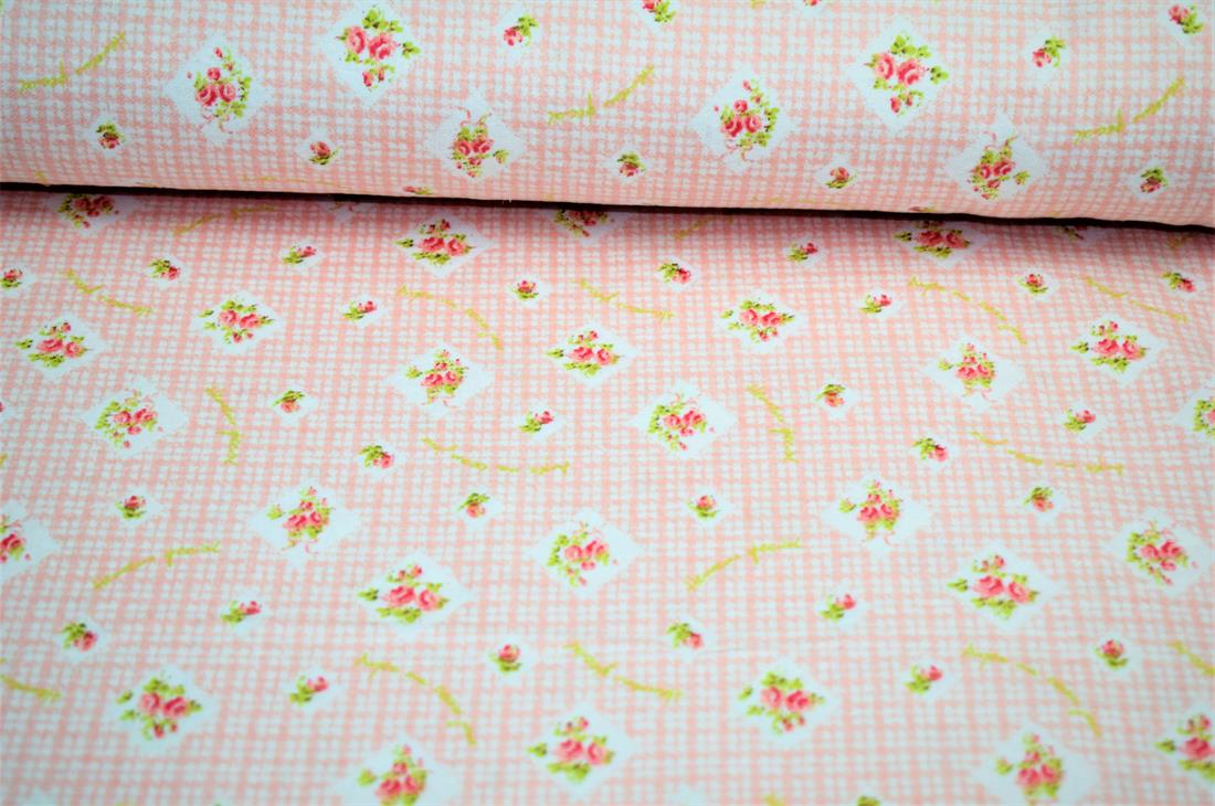 Light Pink Cotton Vintage Print