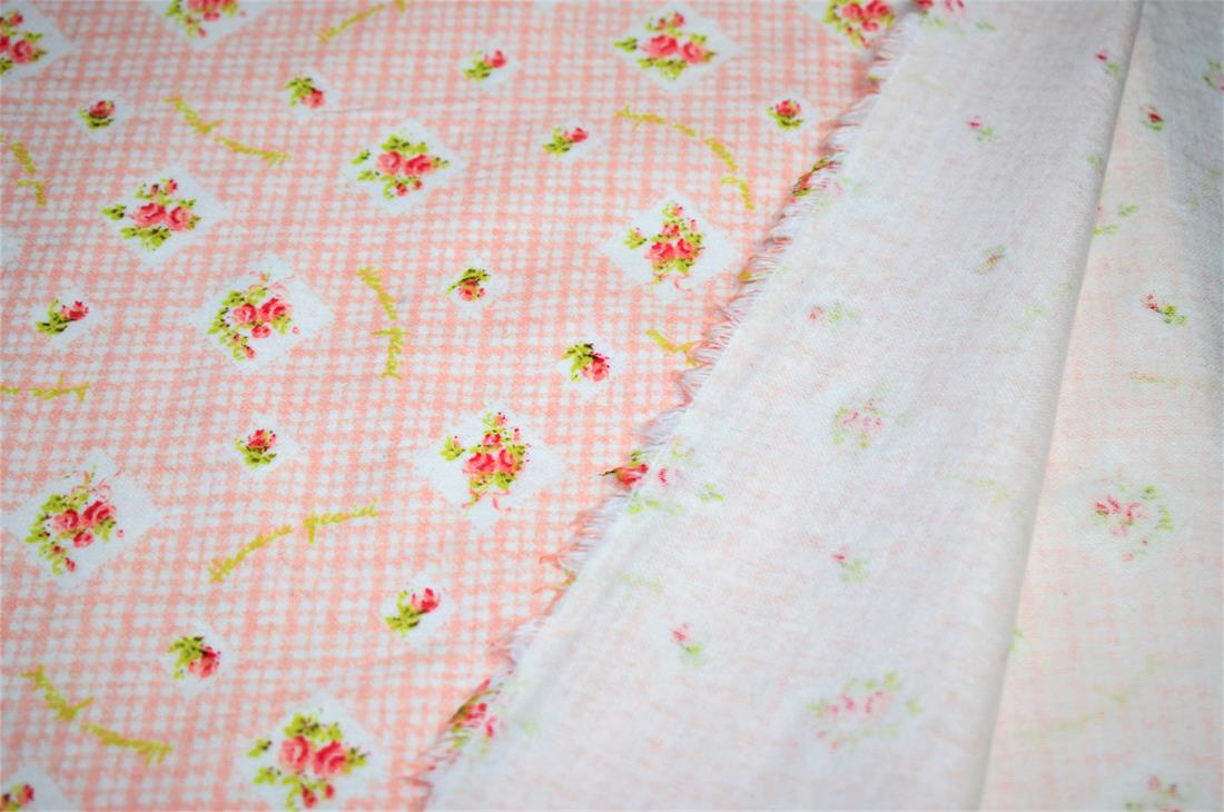 Light Pink Cotton Vintage Print