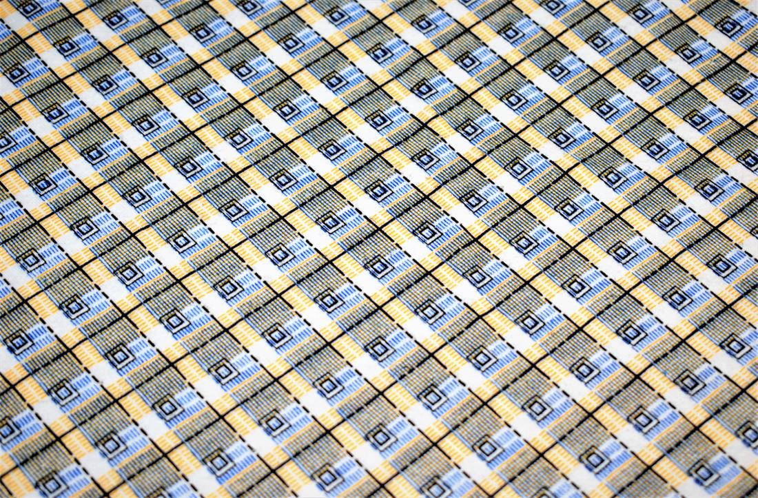 Blue Cotton Square Print