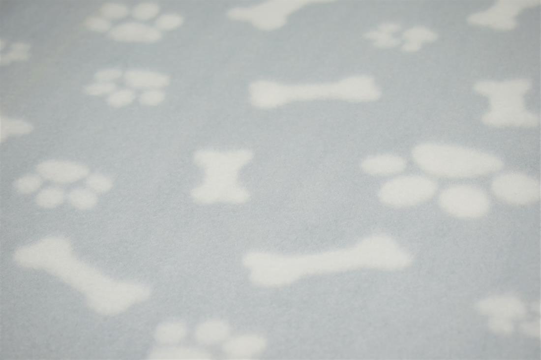 Light Grey Dog Bones Print