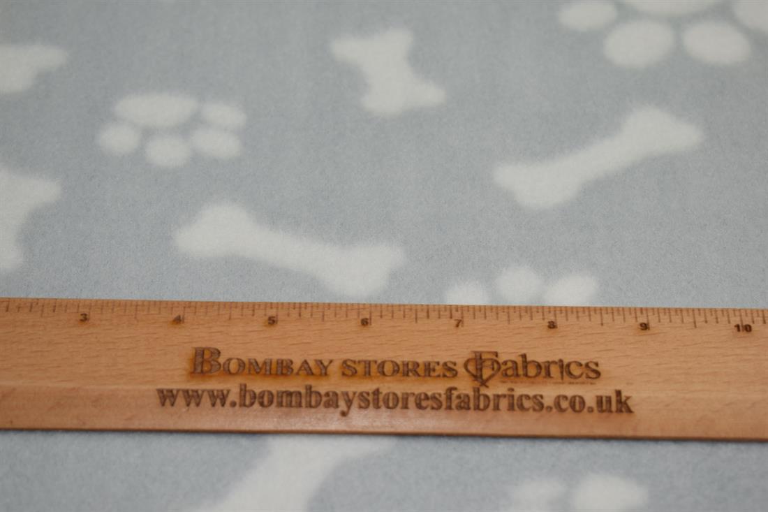 Light Grey Dog Bones Print