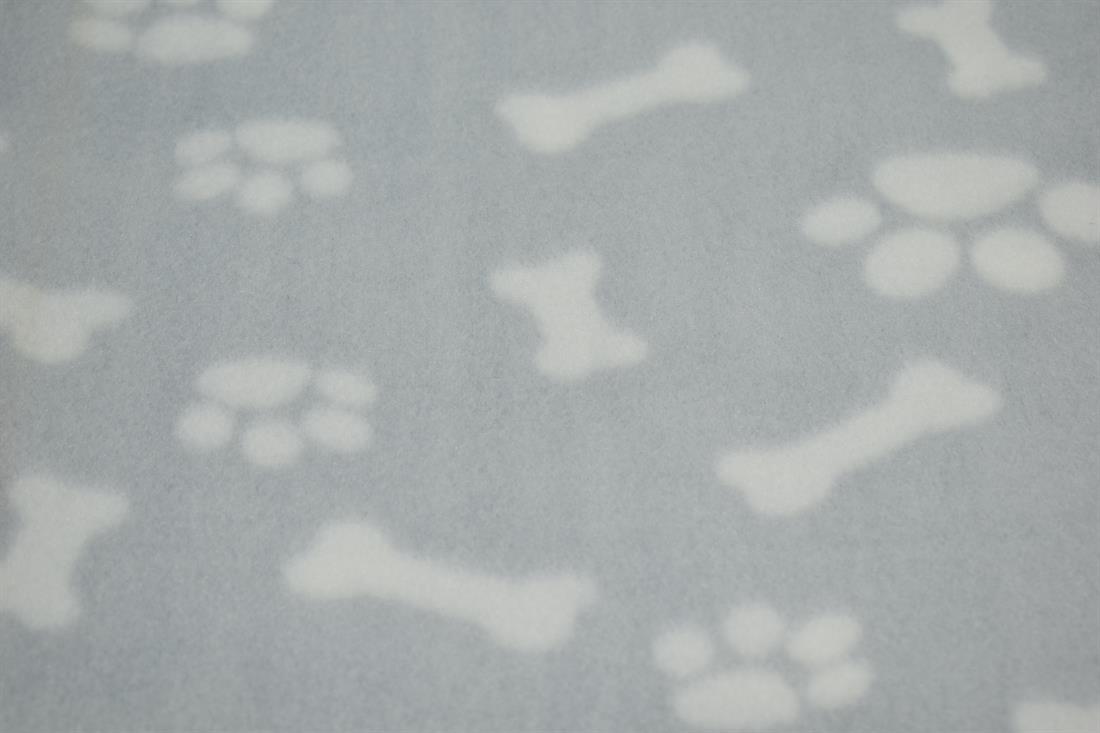 Light Grey Dog Bones Print