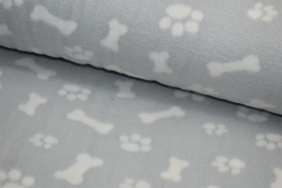 Light Grey Dog Bones Print