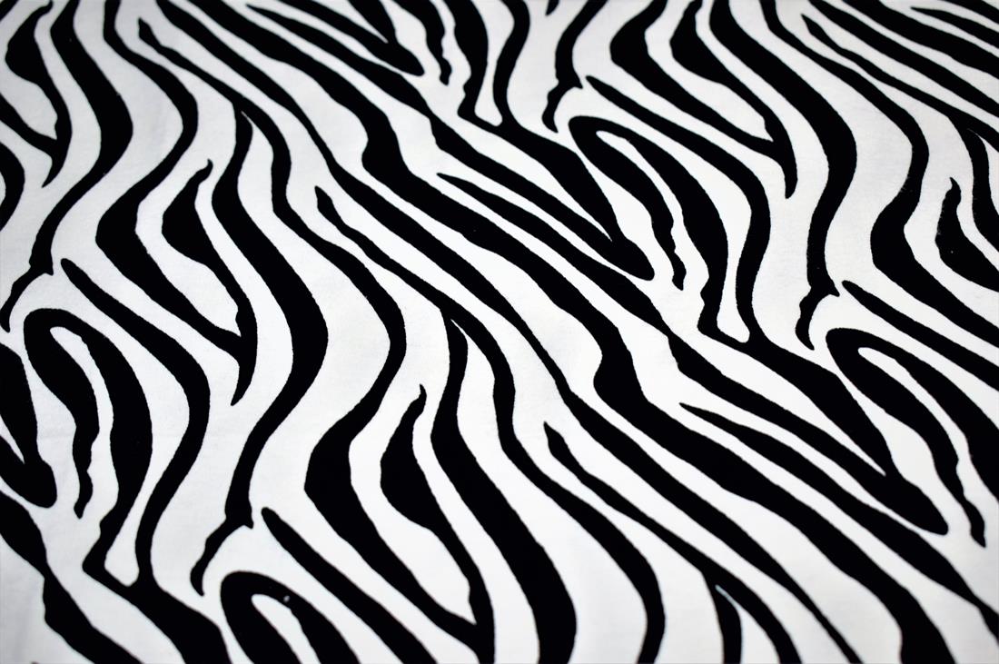 Black & White Cotton Zebra Print