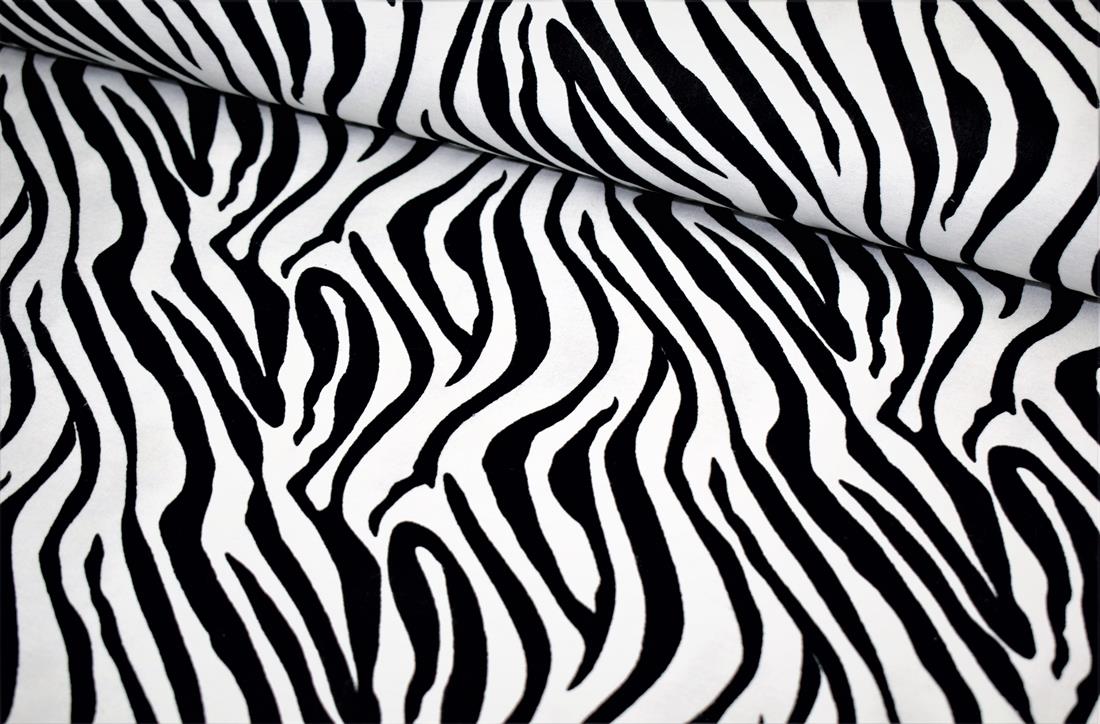Black & White Cotton Zebra Print
