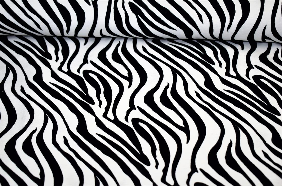 Black & White Cotton Zebra Print