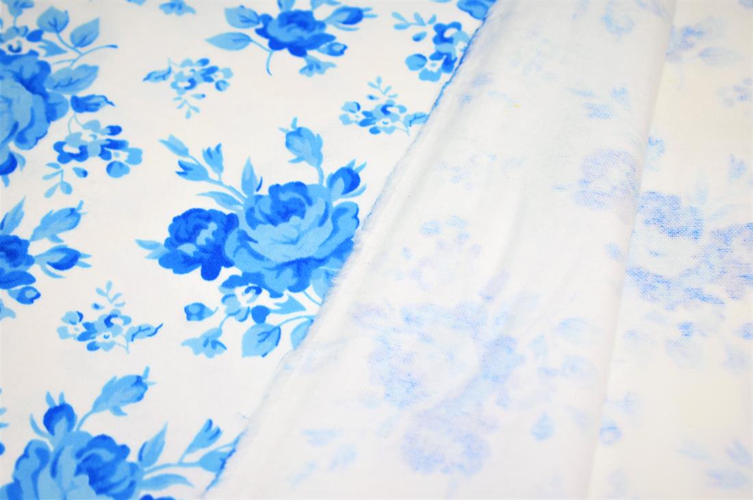 White Cotton & Blue Flower