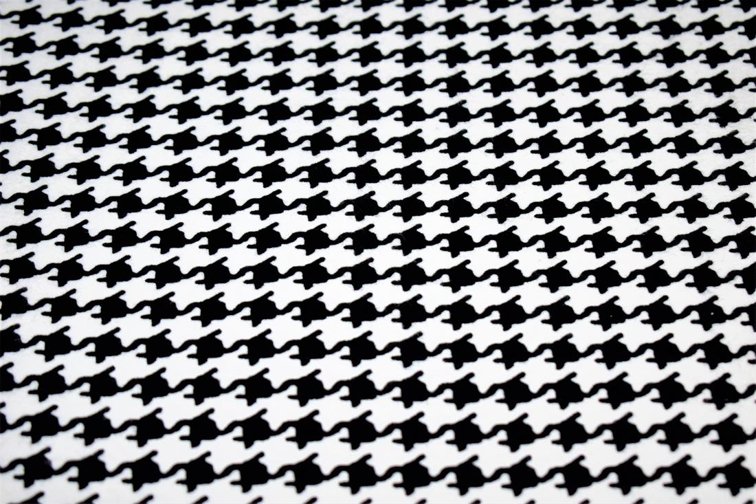 Black & White Cotton Dogtooth Print