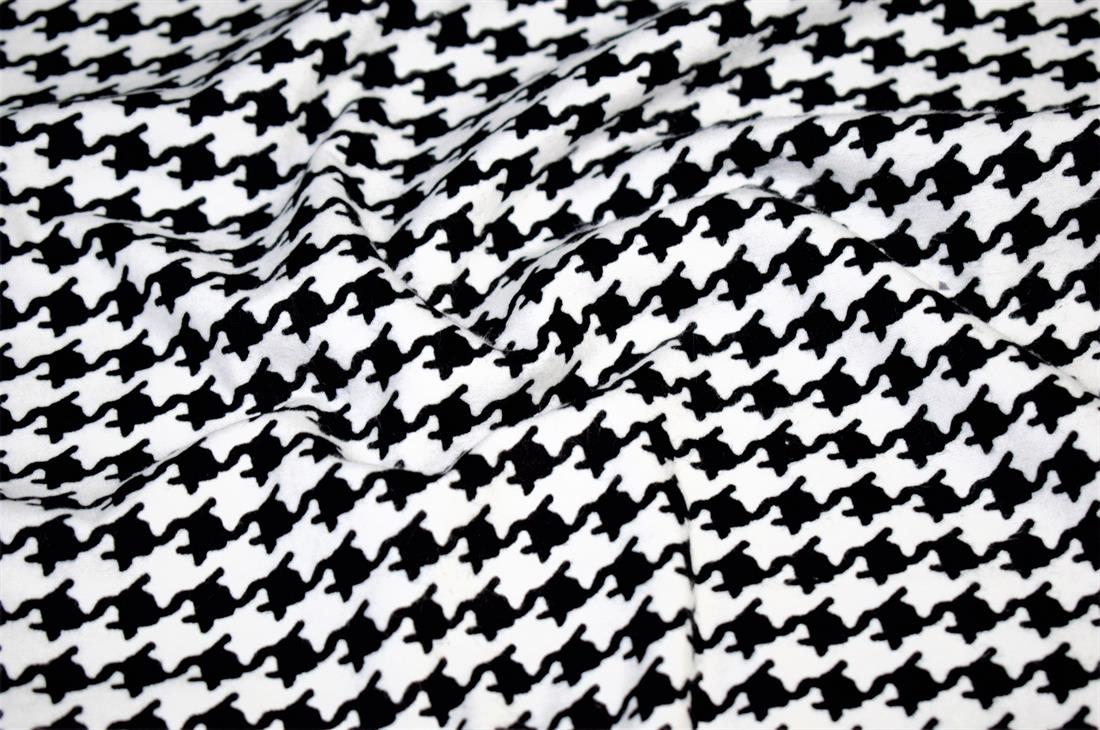 Black & White Cotton Dogtooth Print