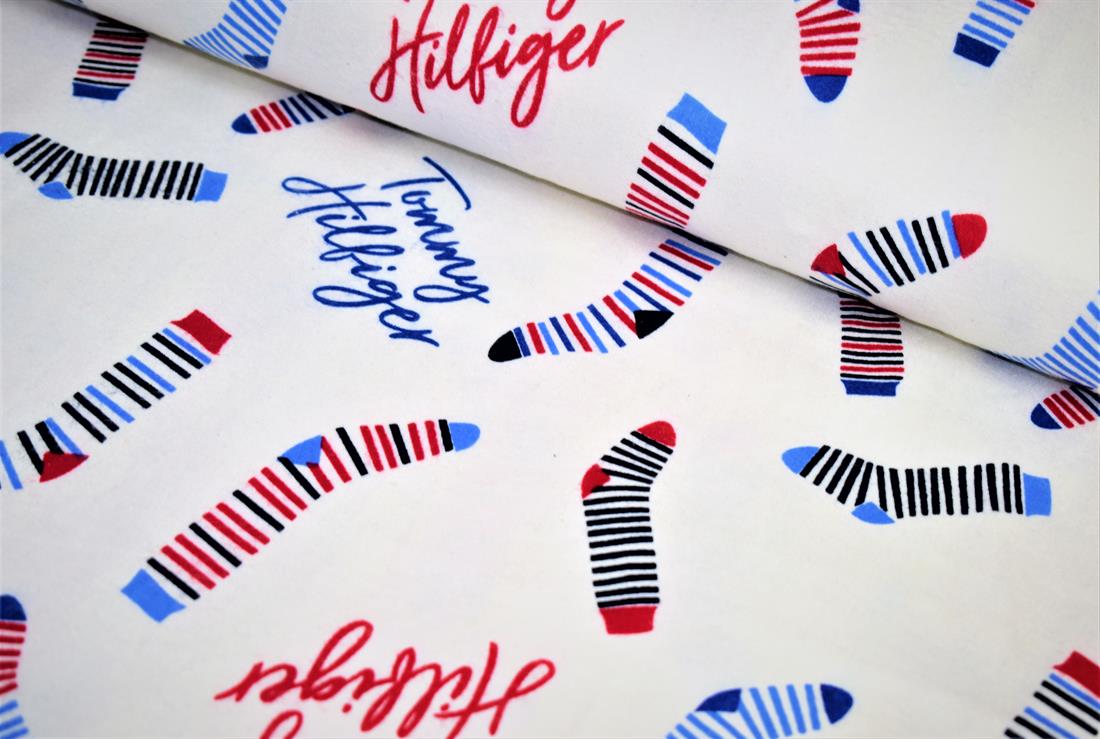 White Printed Brushed Cotton