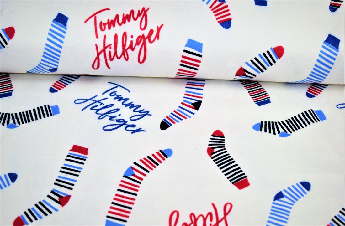 White Printed Brushed Cotton