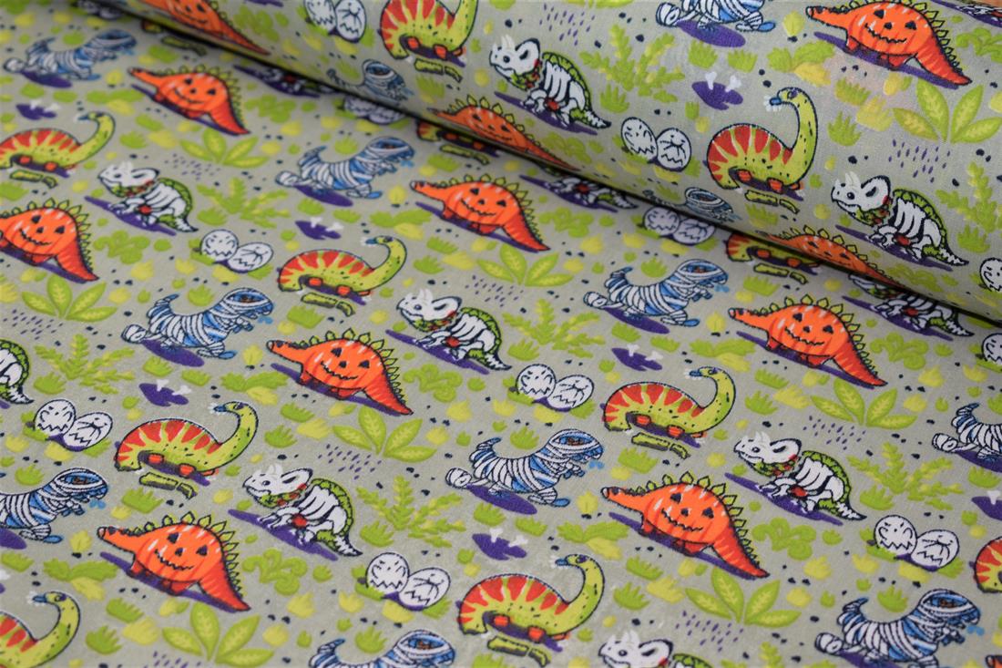 Grey Cotton Printed Poly Cottons