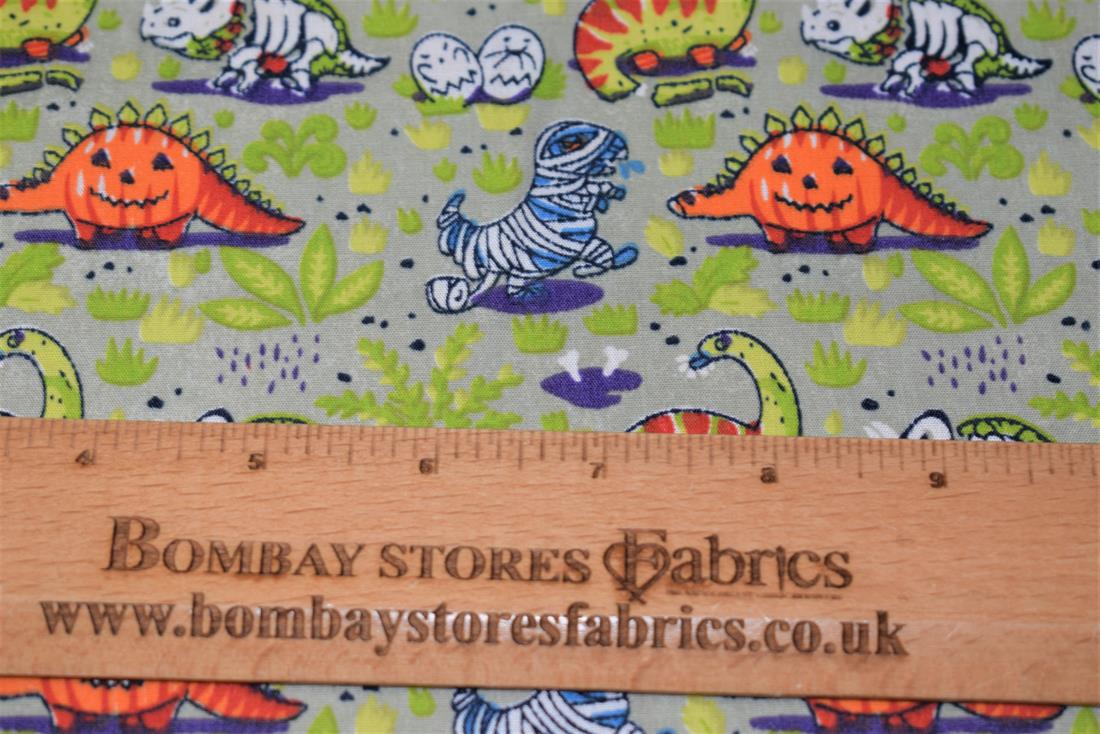 Grey Cotton Printed Poly Cottons