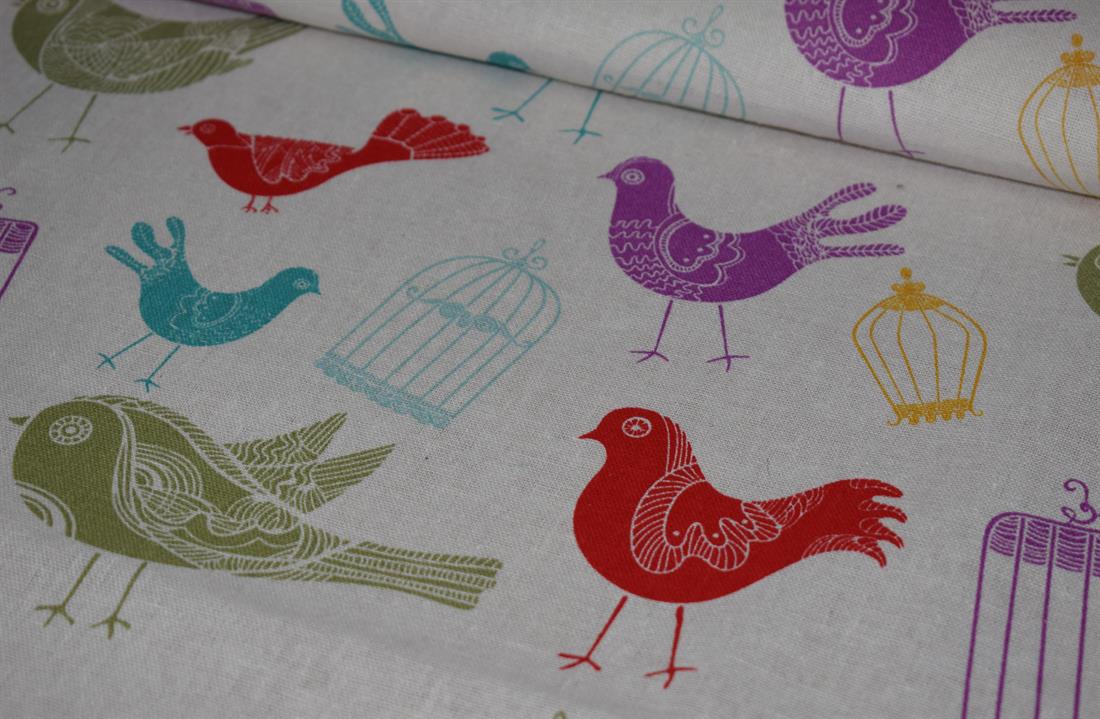 Multicolour Cotton Printed Canvas Fabric