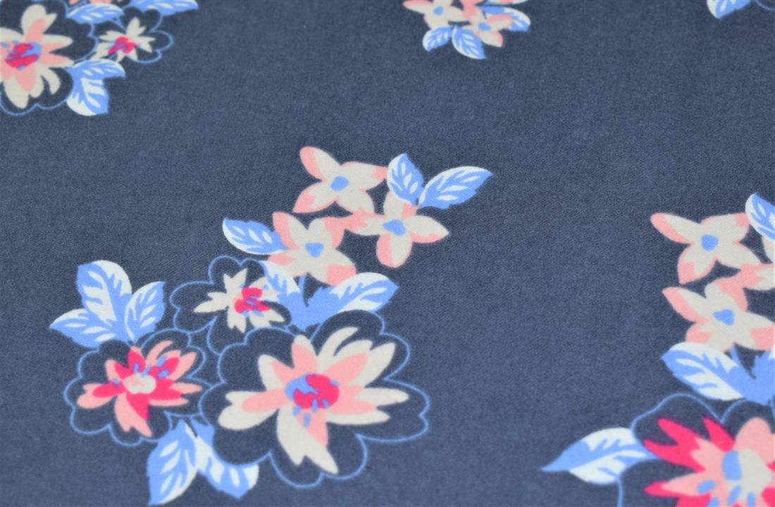 Dark Grey Printed Brushed Cotton