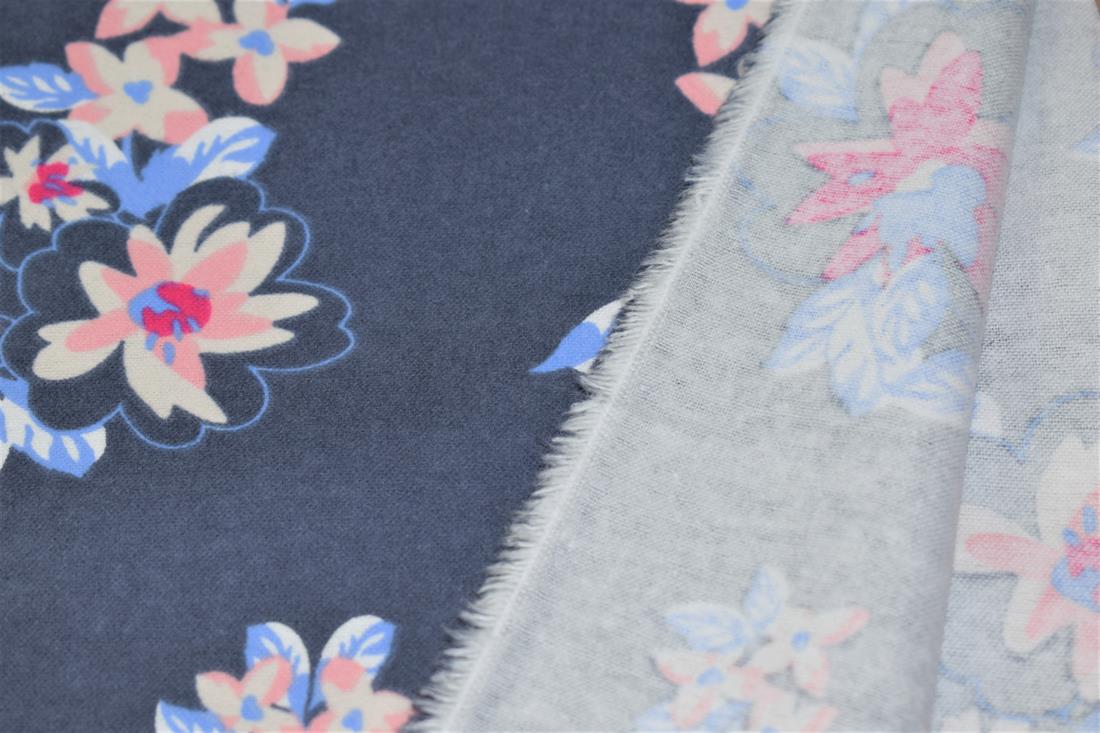 Dark Grey Printed Brushed Cotton