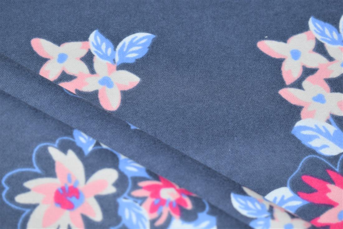 Dark Grey Printed Brushed Cotton