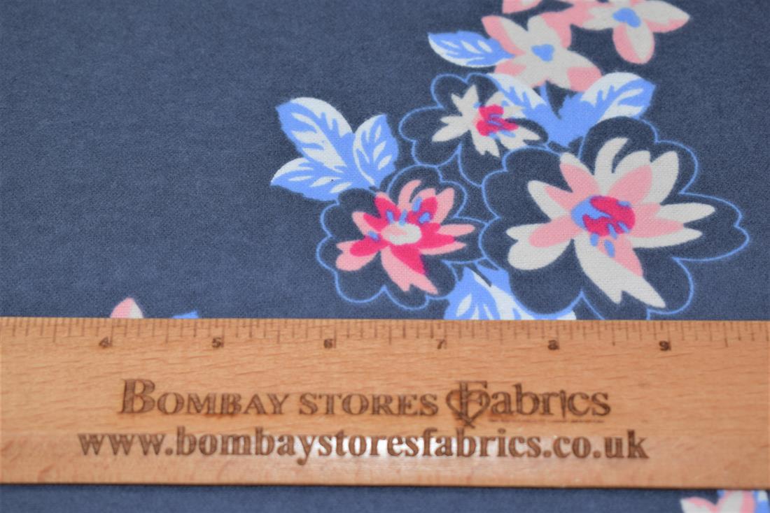 Dark Grey Printed Brushed Cotton