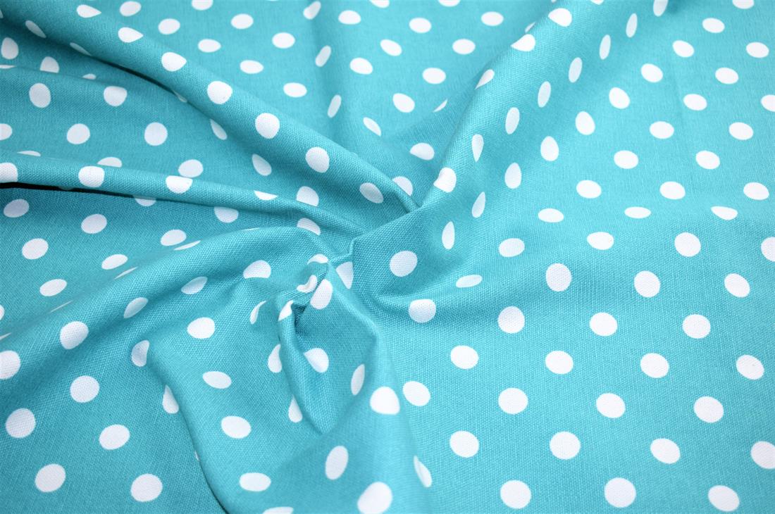 Light Blue Cotton Polka Dot