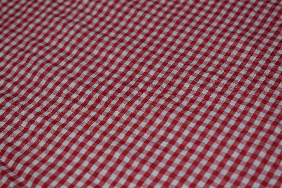 Red Cotton Square Printed Design