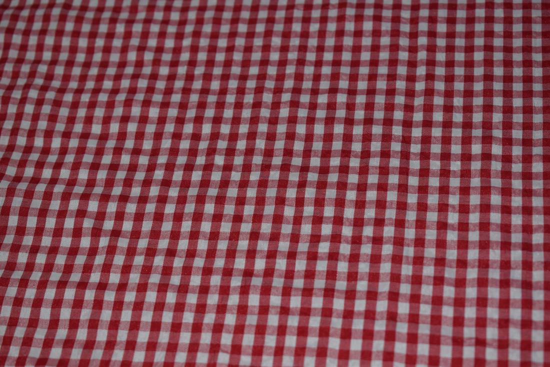 Red Cotton Square Printed Design
