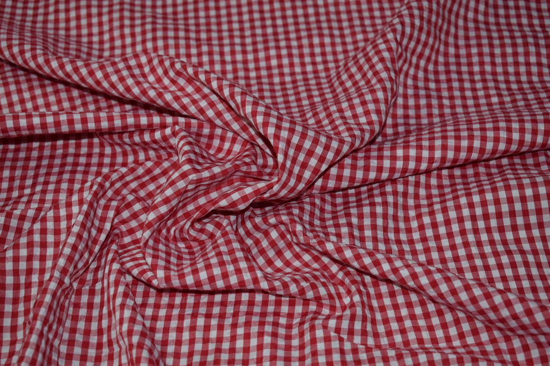 Red Cotton Square Printed Design