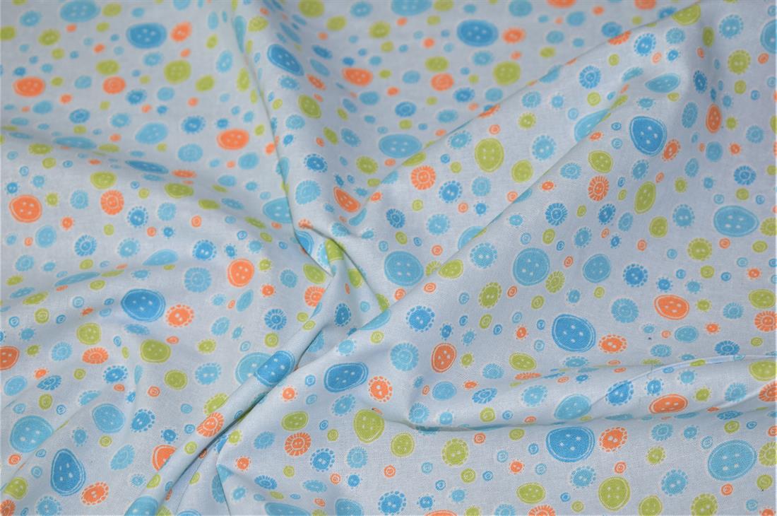 Blue Printed Cotton Fabrics