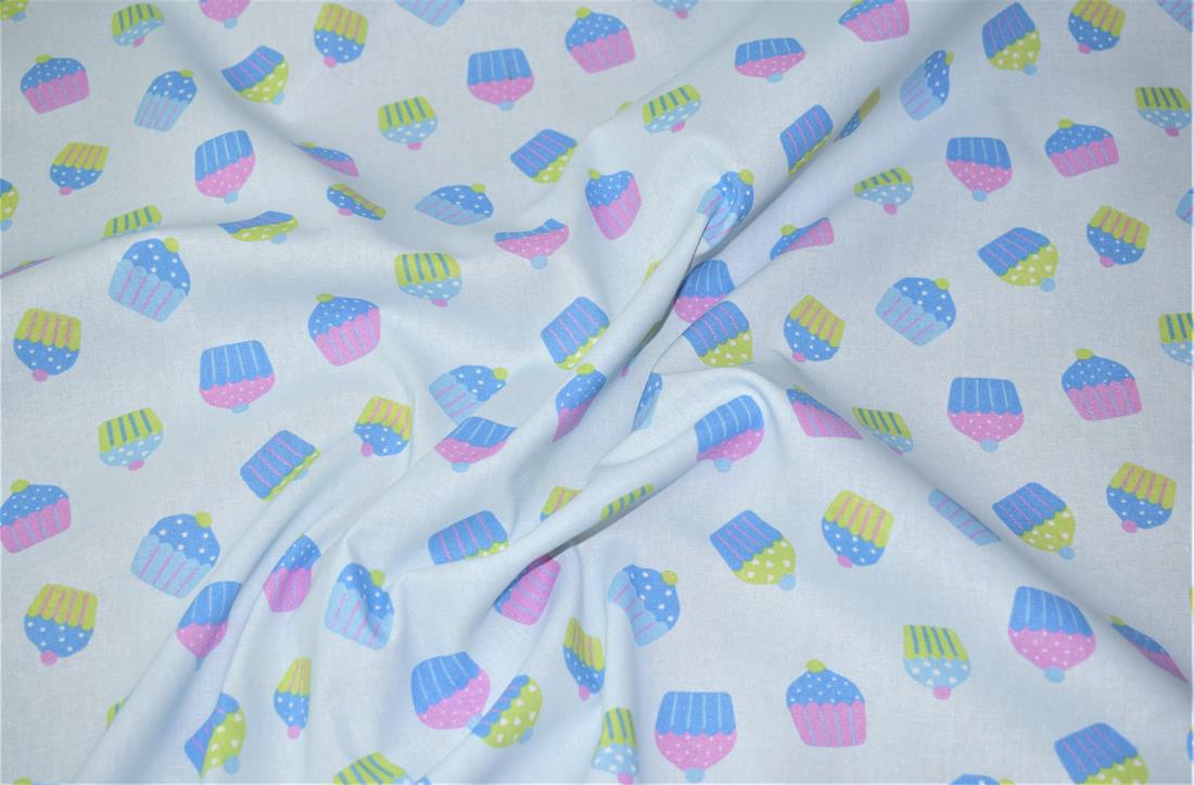 Blue Printed Cotton Fabrics