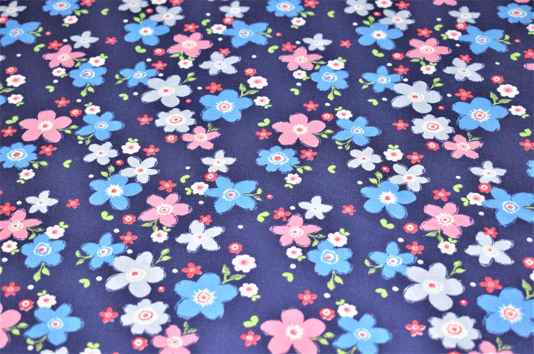 Blue Printed Cotton Fabrics