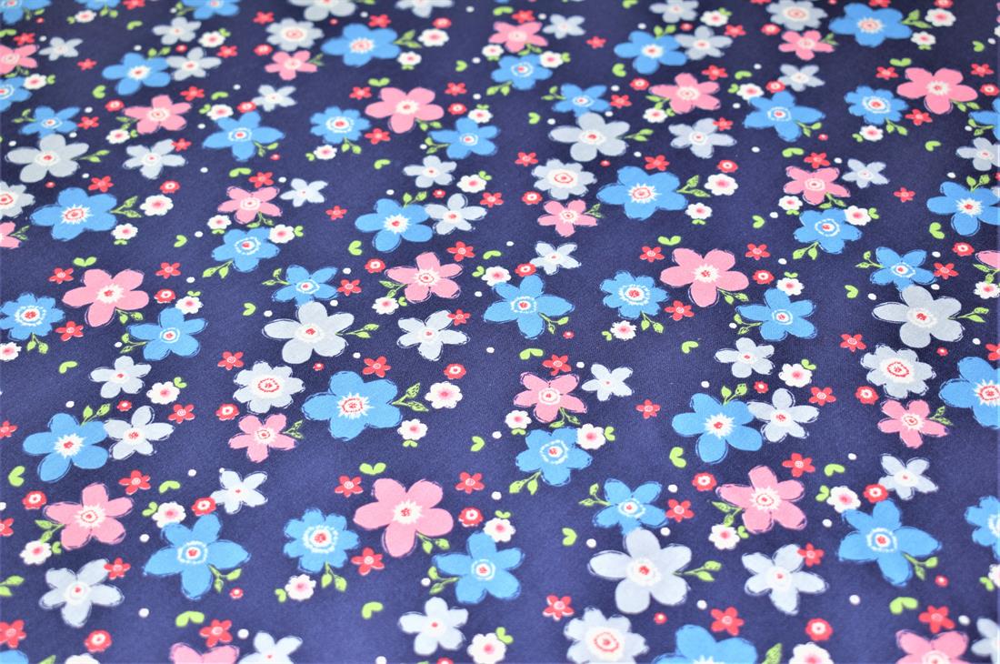 Blue Printed Cotton Fabrics