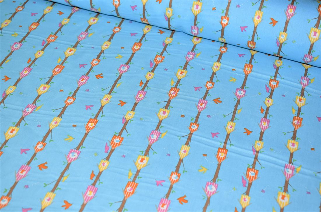 Blue Printed Cotton Fabrics