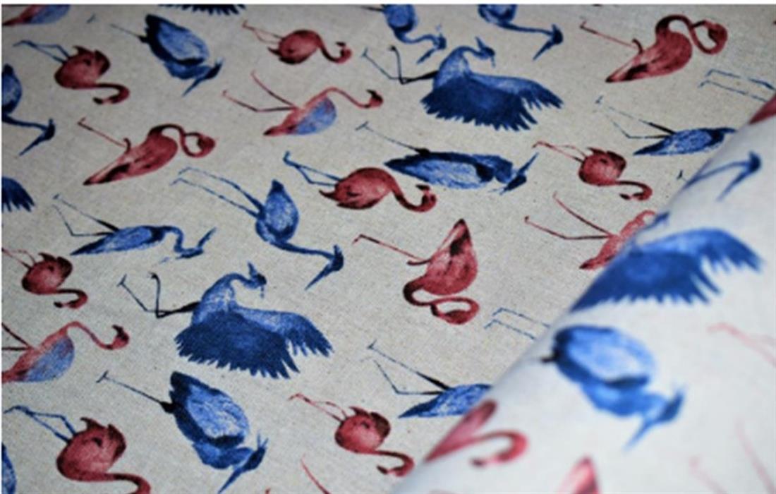 Blue Printed Canvas