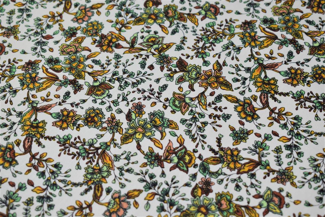 Green Printed Cotton Fabrics