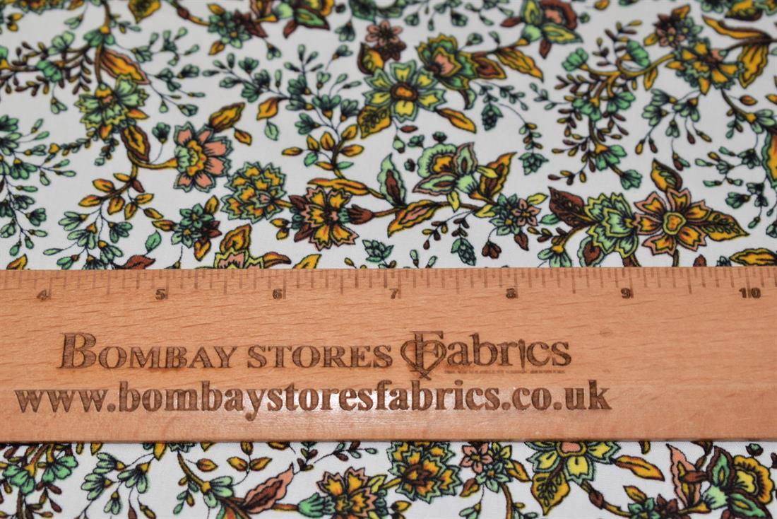 Green Printed Cotton Fabrics