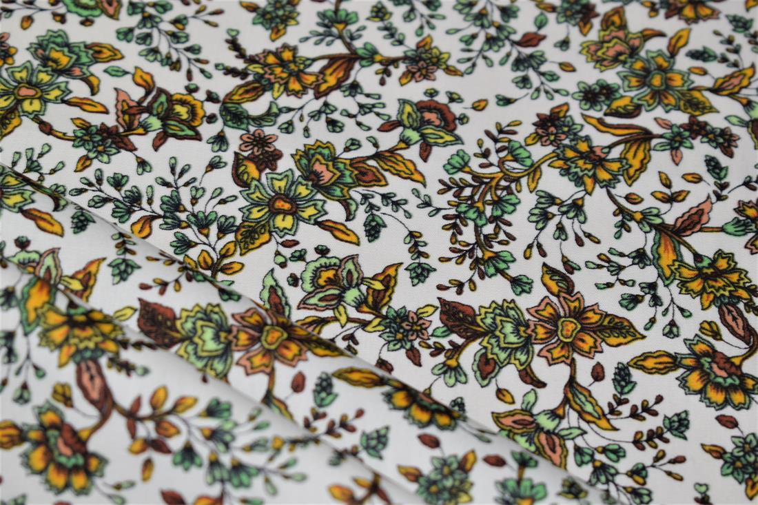 Green Printed Cotton Fabrics