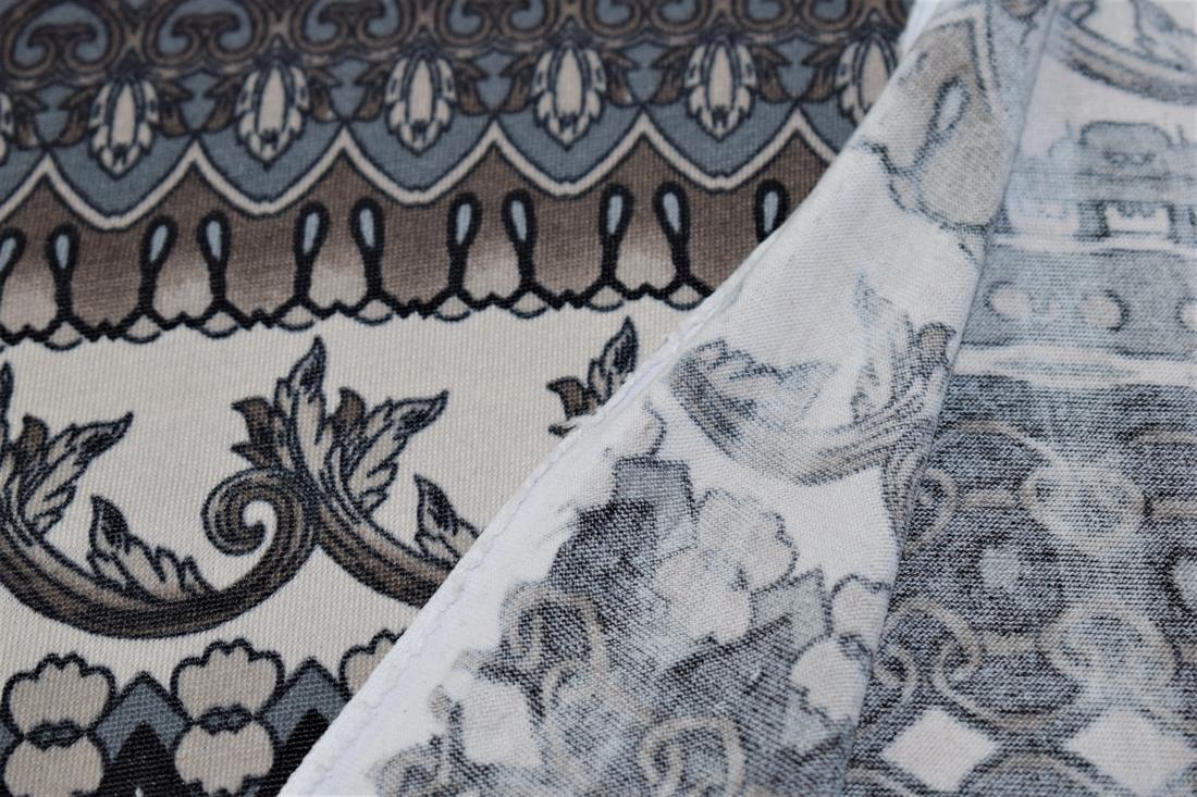 White & Grey Printed Jersey
