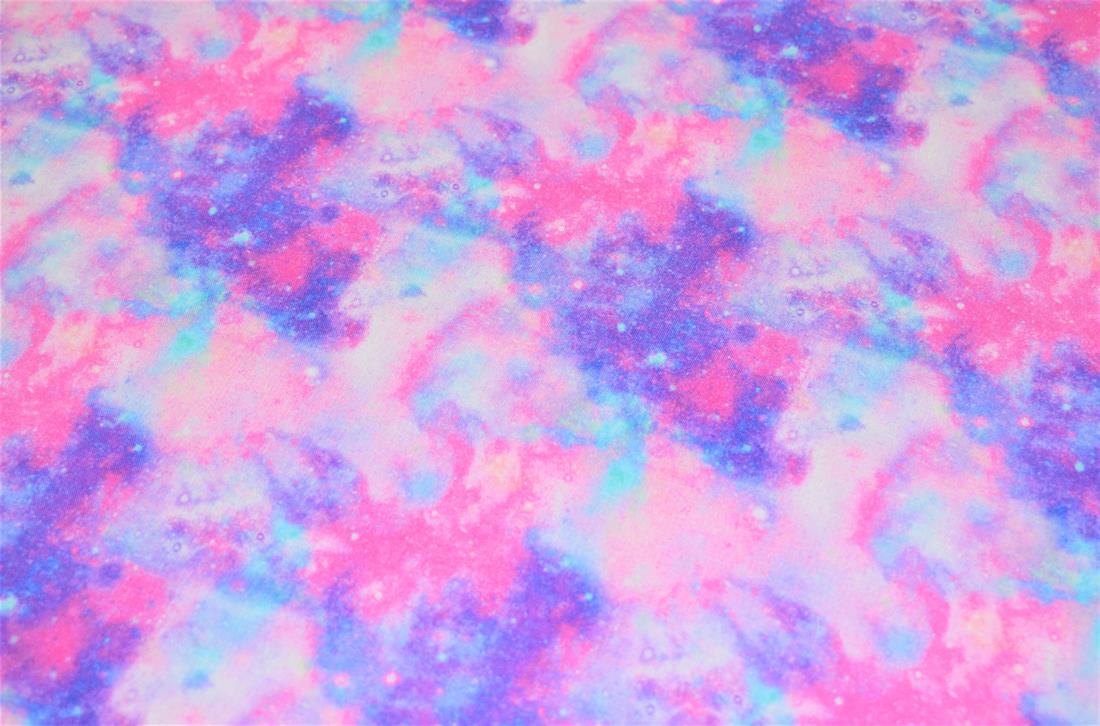 Pink Little Johnny - Marbled Galaxy Digital Cotton