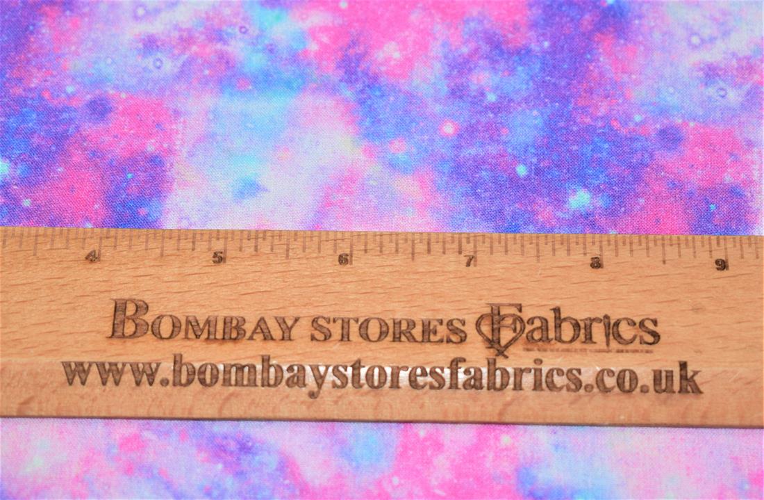 Pink Little Johnny - Marbled Galaxy Digital Cotton