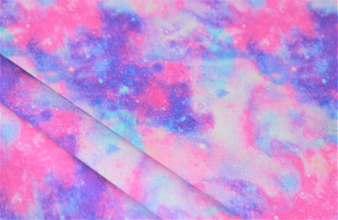 Pink Little Johnny - Marbled Galaxy Digital Cotton