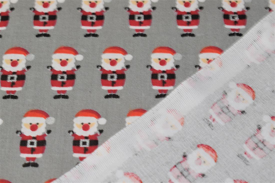Grey 100% Cotton Christmas SantaClause