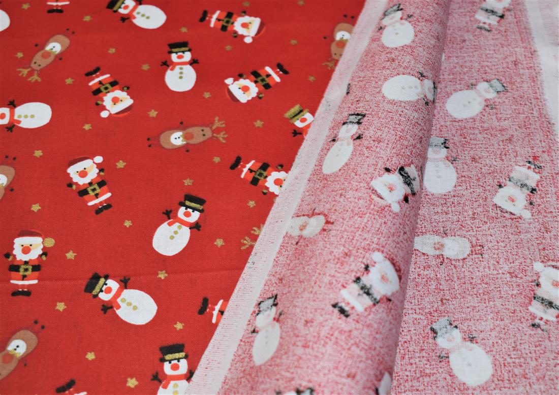 Red 100% Cotton Christmas Wonderland