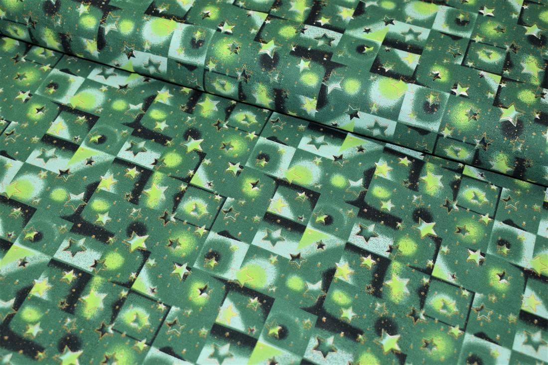 Green 100% Cotton Glowing Stars
