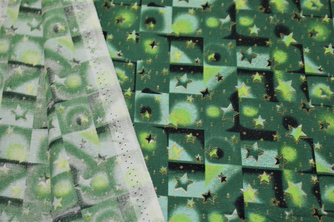 Green 100% Cotton Glowing Stars