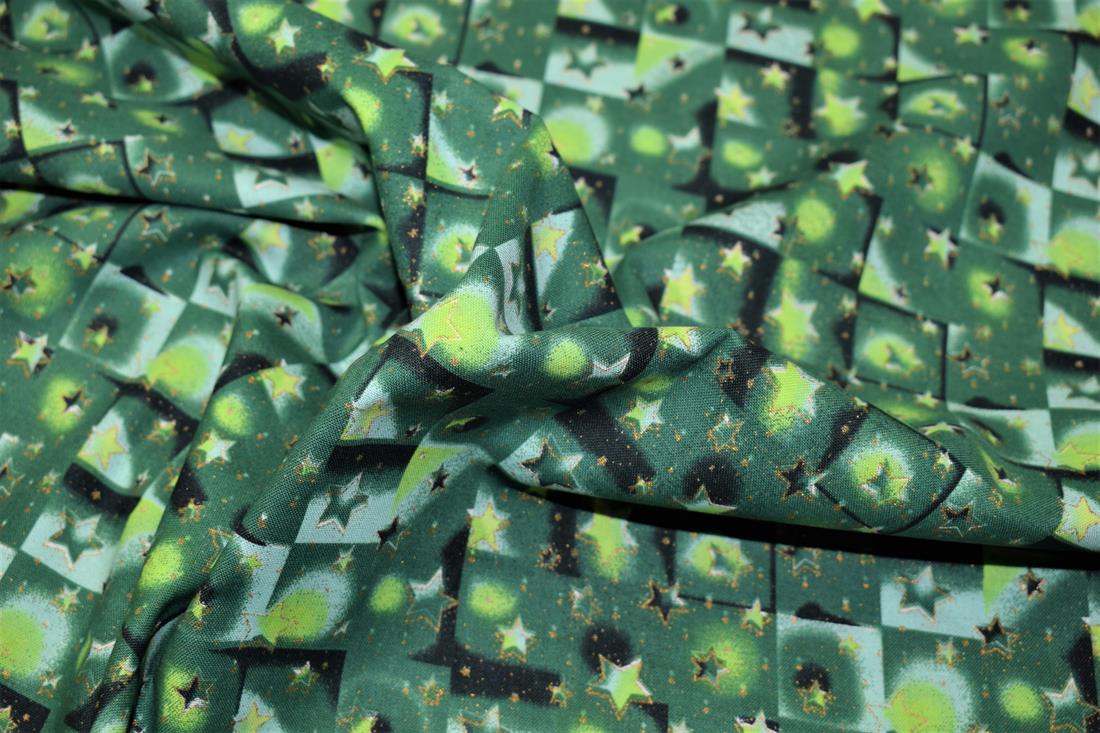 Green 100% Cotton Glowing Stars