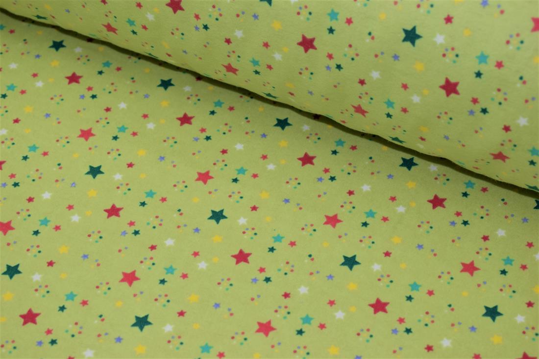Lime & Green Cotton Shining Stars